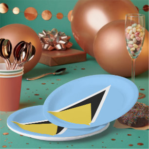 Prato De Papel bandeira santo Lúcia