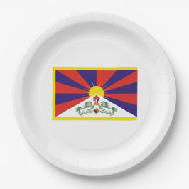 Prato De Papel Bandeira tibetana (Tibete)