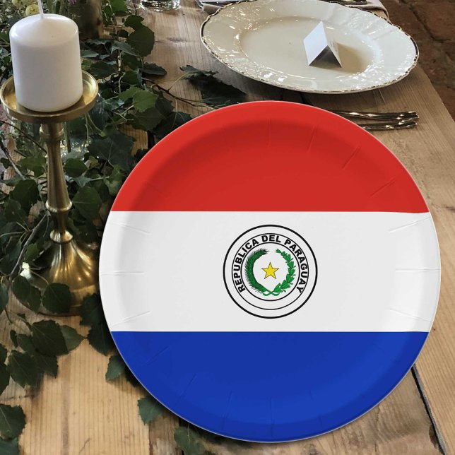 Prato De Papel Bandeiras do Paraguai, festa, esportes, Paraguai (Criador carregado)