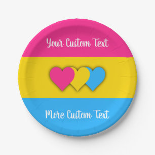 Prato De Papel Bandeja do orgulho da transexualidade com chapas d