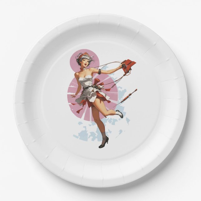 Prato De Papel Banquetes Fatale (Frente)