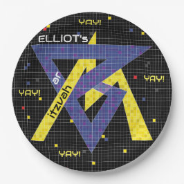 Prato De Papel BAR BM ou Bat Mitzvah Paper Plate GAME ON