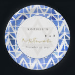 PRATO DE PAPEL BAR CHEVRON CHEVRON INDIGO AZUL MITZVAH<br><div class="desc">Se precisar de mais alguma personalização,  por favor,  sinta-se à vontade para me enviar uma mensagem em yellowfebstudio@gmail.com.</div>