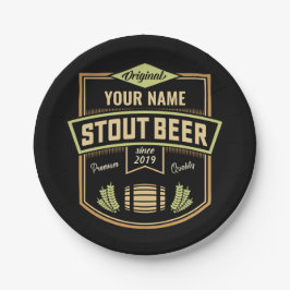 Prato De Papel Bar de etiqueta personalizada para criação de cerv