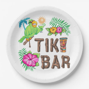 PRATO DE PAPEL BAR TROPICAL TIKI