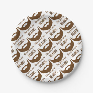 PRATO DE PAPEL BARBAS ELES CRESCIDOS EM VOCÊ