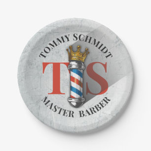 Prato De Papel Barber Hair Compra Rei Coroa Barbeiro Par Salão