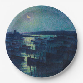 Prato De Papel Barcos de pesca à Lua (Camaret, França)
