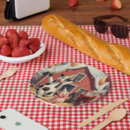 Prato De Papel Barnyard Bash Placas Descartáveis 🐷 🍽️