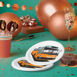 Prato De Papel Barramento Laranja