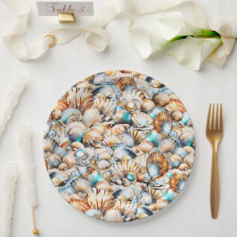 Prato De Papel Barreiras marítimas de praia colagem iridescente c