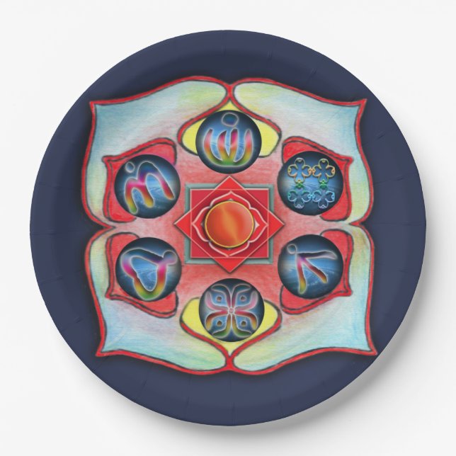 Prato De Papel Base Chakra (Frente)