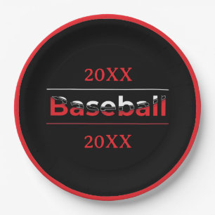 Prato De Papel Baseball - Arte Geométrica Minimalista