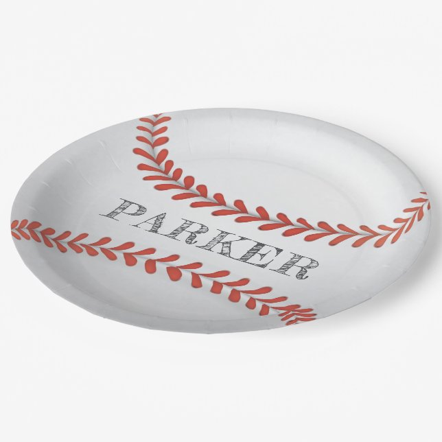 Prato De Papel Baseball Personalizado (Inclinado)