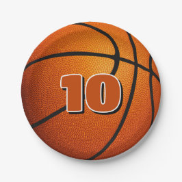 Prato De Papel basquetebol de festa de aniversário desportiva inf