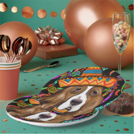 PRATO DE PAPEL BASSET HOUND