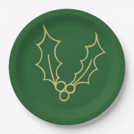 Prato De Papel Basta Coleção de Natal - Holly