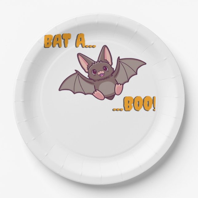 Prato De Papel Bat A Boo Cute Bat (Frente)