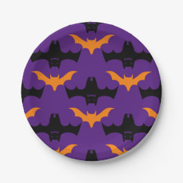 Prato De Papel Bat Halloween Pattern