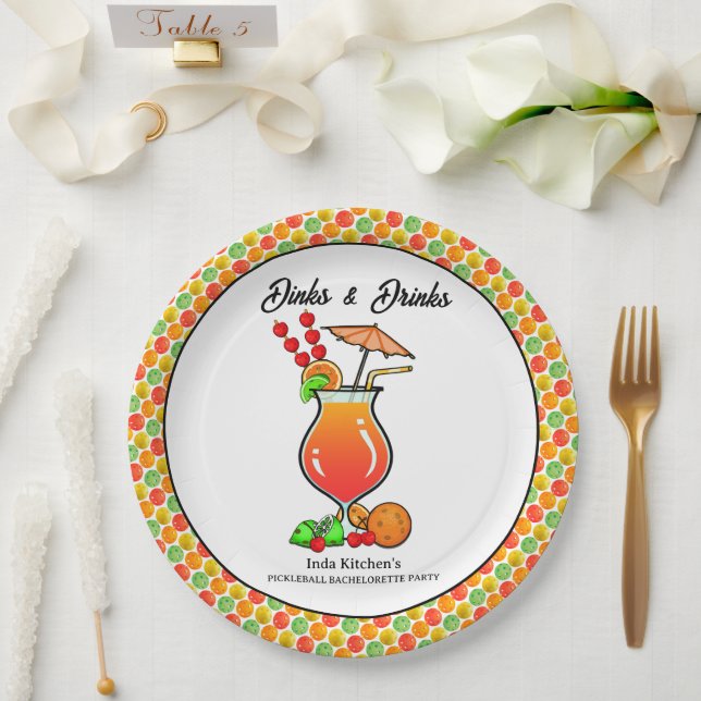 Prato De Papel Baterias de Bachelorette de Bateria (Casamento)