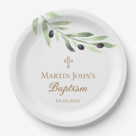Prato De Papel Batismo do ramo oleícola