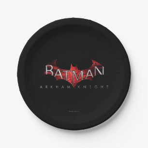 Prato De Papel Batman Arkham - Knight - Logotipo Vermelho