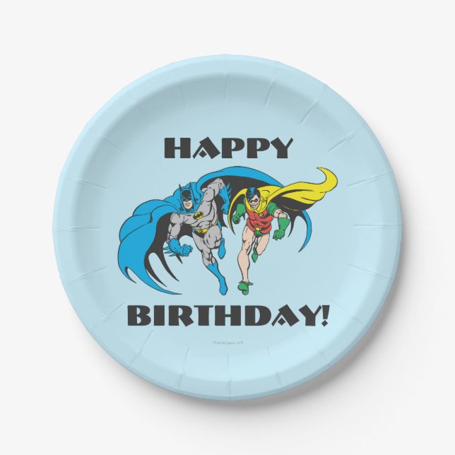 Prato De Papel Batman e Robin (Frente)