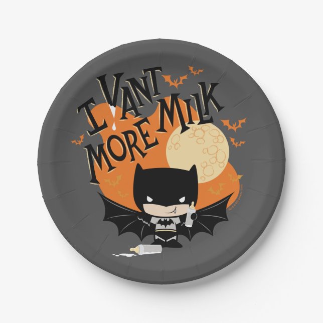 Prato De Papel Batman| I Vant More Milk (Frente)