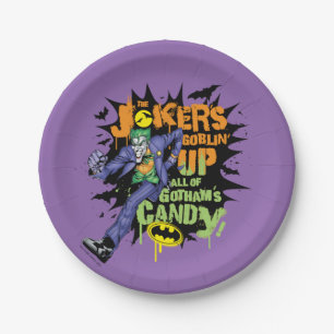 Prato De Papel Batman Joker's Goblin' Up All of Gotham's Candy
