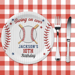 Prato De Papel "Batter Up – Baseball Theme Party for Boys