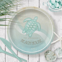 Beach House NMaritime Turtle Aqua Blue ID623