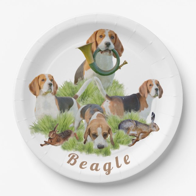 Prato De Papel Beagle (Frente)