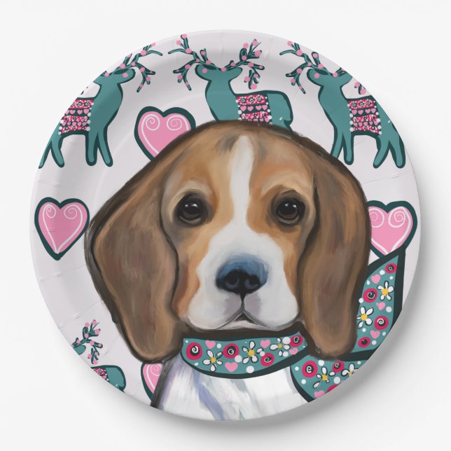 Prato De Papel Beagle (Frente)