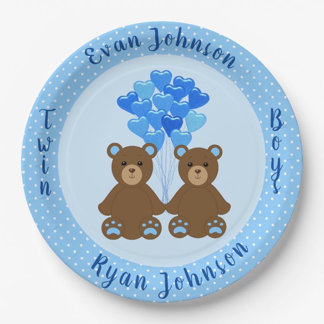 Prato De Papel Bear Bear Boy Gemer Papel Plate (Frente)
