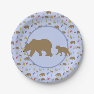 Prato De Papel Bear Plates para Chá de fraldas ou festa de bebês