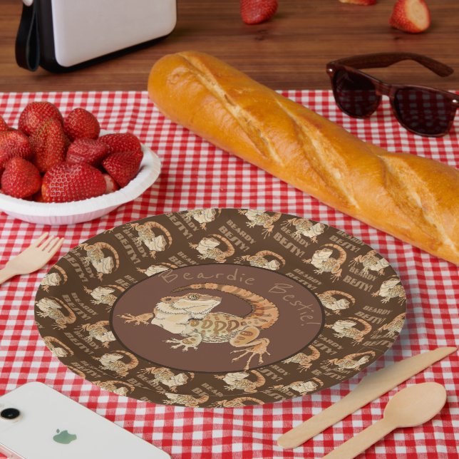 Prato De Papel Beardie Bestie!  (Piquenique)