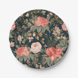 Prato De Papel Beautiful Floral Rose Flower Painting