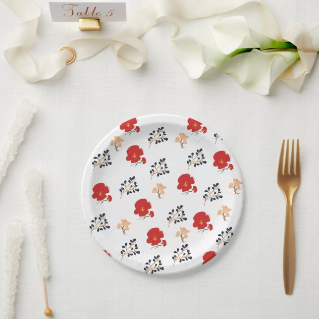 Prato De Papel Beautiful paper plate (Casamento)