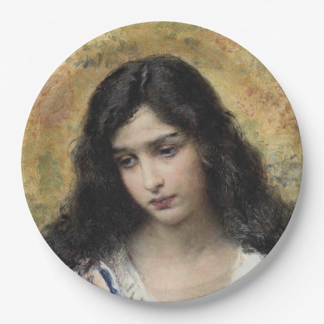 Prato De Papel Beauty Russa (por Konstantin Makovsky) (Frente)