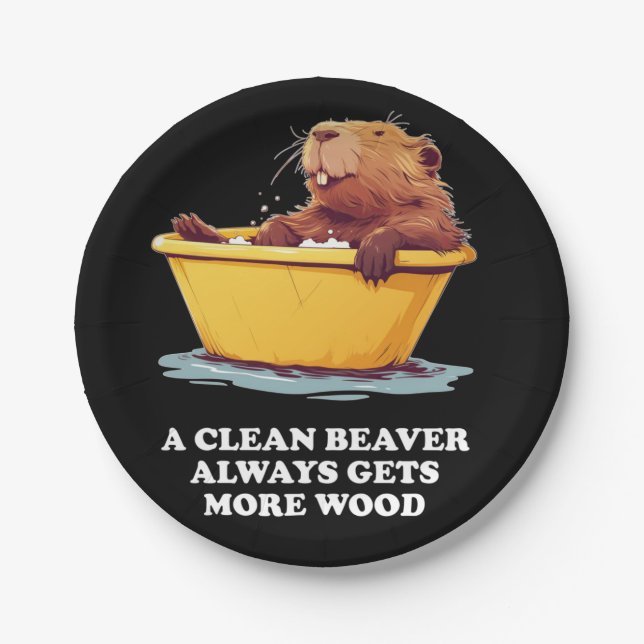 Prato De Papel Beaver Lover Bath (Frente)
