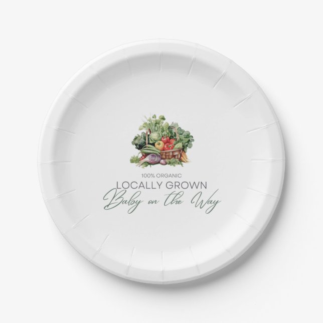 Prato De Papel Bebê crescido localmente (Frente)