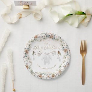 Prato De Papel Bebê É Frio Fora Do Chá de fraldas Mais Próximo