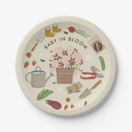 Prato De Papel Bebê Em Sangue Cultivando Chá de fraldas Da Famíli