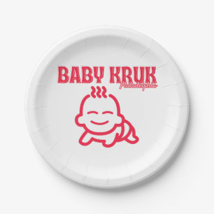 Prato De Papel Bebê Engraçado Kruk Philadelphia Premium