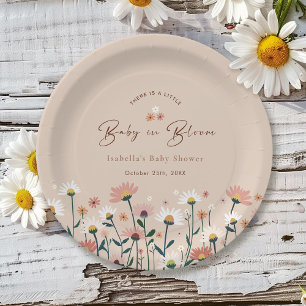 Prato De Papel Bebê no Bloom Boho Chic Floral Party Chá