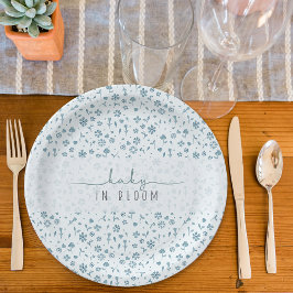 Prato De Papel Bebê no Bloom Boy chá de fraldas