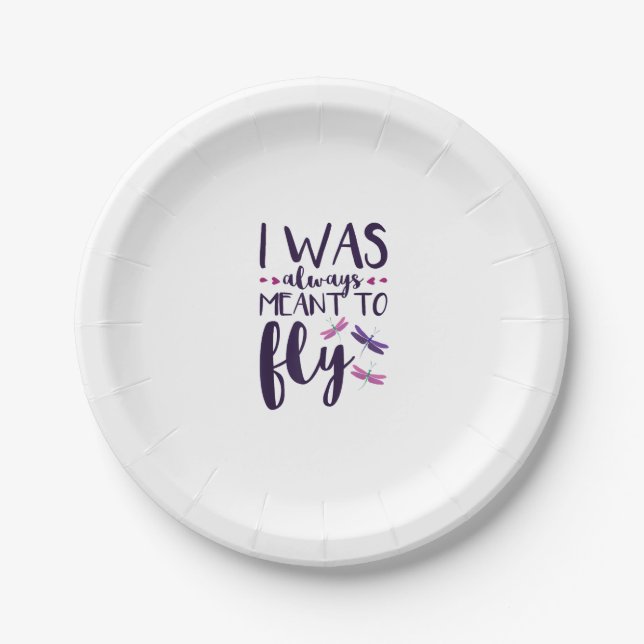 Prato De Papel Bebidas Que Sempre Quis Voar Dragonfly (Frente)