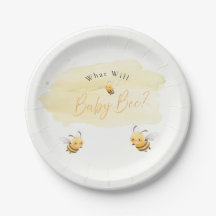 Bee Gender Reveal Party Plates What Will Baby Bee