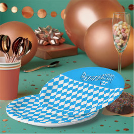 Prato De Papel Beer Festival Bavarian Flag Pattern Oktoberfest Pa