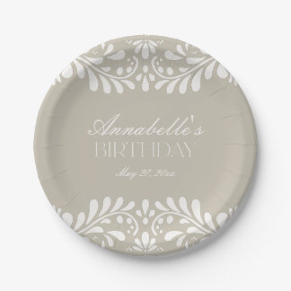 Prato De Papel Beige Talavera Azulejo Espanhol Fiesta Birthday